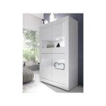 Vitrine comete - leds - 4 portes - blanc laqué Vitrine comete - leds - 4 portes - blanc laqué