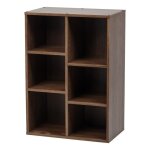 Iris ohyama biblioth�que meuble 6 �tag�re cube de rangement modulable cfr - 9060 marron l35 x p59 x h83. ...