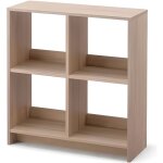 Iris ohyama meuble 4 �tag�re de rangement biblioth�que modulable wos - 4 marron clair l26. 5 x p68. 9 ...