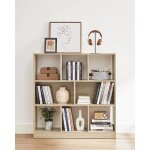 Vasagle biblioth�que 975 x 30 x 100 cm meuble de rangement avec compartiments ouverts couleur bois�e ...