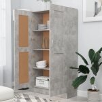 Bibliothèque rillbus - gris béton - 82. 5 x 30. 5 x 150 cm - 1 porte et 4 étagères Bibliothèque rillbus - gris béton - 82. 5 x 30. 5 x 150 cm - 1 porte et 4 étagères