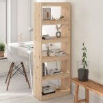Bibliothque / sparateur de pice - non spcifi - 60x30x1675 cm - bois de pin massif - 5 tagres - ...