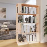 Bibliothque / sparateur de pice 80x25x132 cm pin solide
