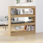 Biblioth�que - vidaxl - ch�ne sonoma - 100x30x103 cm - meuble de salon - s�parateur de pi�ce