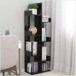 Bibliothque - v geby - noir - 48x255x140cm - 8 tagres - bois dingnierie