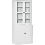Homcom - biblioth�que - mdf - 76x40x178. 5cm - blanc