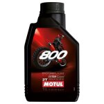 Bidon 1l huile 2 temps motul 800 factory line off road racing 100% synth�se pour moto