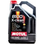 Bidon de 1l dhuile motul 8100 x - clean 5w - 40 acea c3 pour automobile auto