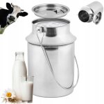 Bidon  lait de ferme en acier inoxydable avec couvercle 9 l pot  huile / lait rcipient  lait bidon ...