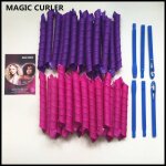 Bigoudis manuels lot de 40 rouleaux de cheveux bigoudis de cheveux de vague - rose fonc et violet