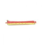 Bigoudis permanente - sibel - longs 8. 5 mm - bi - color jaune / rouge - garantie indssoudable - douzaine ...
