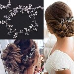Bijoux cheveux perlefleur cheveux mariage headbands strass accessoires cheveux marie bandeaux50cm