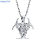 Bijoux collier hommes - collier simple et lgant en acier inoxydable avec pendentif en corne dodin en ...