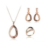 Rgler bijoux femme or rose parure de bijoux femme ensemble de bijoux femme