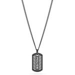 Bijoux - police - chaîne homme métal - couleur noir - design moderne - type adulte Bijoux - police - chaîne homme métal - couleur noir - design moderne - type adulte