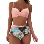 Bikini femme 2 pices taille haute push up vintage floral - gnrique
