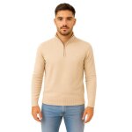 Bill tornade pull col camionneur zipp homme milano beige homme