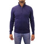 Bill tornade pull col camionneur zipp� homme milano bleu marine homme