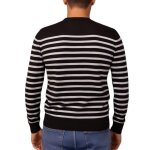 Bill tornade pull marini�re col rond mariniere noir homme