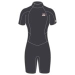 Billabong womencombinaison de surf back zip 2 - 2mm synergy 4