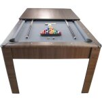 Billard amricain harmony 6ft - 2065 x 1165 x 80 cm avec accessoires et plateau dnatoire - couleur chne ...