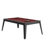 Billard - ren pierre - fabricant franais - steel anthracite pieds gris drap rouge + plateaux table