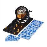 Relaxdays bingo boulier 90 boules 72 cartes plateau coulissant pour grands et petits convient  la tombola ...