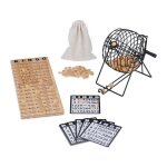 Relaxdays bingo boulier 75 boules 18 grilles 150 jetons plateau de jeu pour petits et grands nature et ...