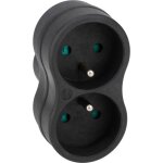 Biplite recycl�e �co - con�ue natura - 2x16a - noir - zenitech