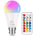 Blanc + rgb led changeable couleurs 10w b22 ampoules led + tlcommande pour dcoration de la maison