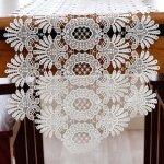 Blanc romantic crochet creux floral broderie chemin de table dentelle de style europen dcoration - ...