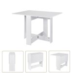 Blanc table  manger pliable pour 2 - 4 personnes willonin console pliante pour petite espace modulable ...