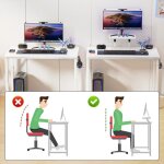 Blanc table dordinateur avec un support r�glable bureau avec porte - �couteur pour salon chambre 80x40x75cm ...