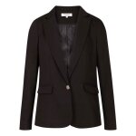 Blazer cintré - morgan - noir - poches à rabat - bouton doré - poignets boutonnés Blazer cintré - morgan - noir - poches à rabat - bouton doré - poignets boutonnés