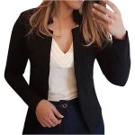 Blazer femme business slim fit veste de costume lgant manches longues femmes couleur unie courte un ...