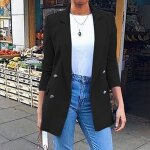 Blazer femme - col rabattu - noir