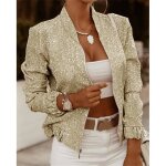 Blazer femme imprim fermeture clair vitata - slim cardigan rtro