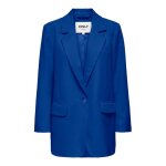 Blazer femme oversize only lana - berry bleu - long � bouton col crant� - taille 34
