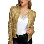 Blazer femmes paillettes doré - veste sequin manches longues - casual party brillant Blazer femmes paillettes doré - veste sequin manches longues - casual party brillant