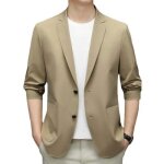 Blazer homme slim fit veste de costume printemps et automne casual veste elegant 2 boutons couleur unie ... Blazer homme slim fit veste de costume printemps et automne casual veste elegant 2 boutons couleur unie ...