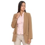 Blazer - la modeuse - col chle - ouvert - 2 poches dcoratives - intrieur satin