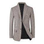 Blazer veste homme carreaux coupe ajust� automne printemps casual - camel - insfity - mp222558760