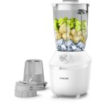 Blender mixeur - philips - hr2291 / 20 - s�rie 3000 avec hachoir - 600w - 2l - blanc
