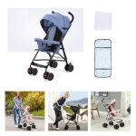 Bleu poussette canne compacte pour b�b� enfant 0 - 4 ans willonin� poussette portable pliable et l�g�re ...