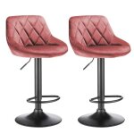 Blgunsav lot de 2 - dessus de tabouret en polaire - tabouret de bar spoon - rose - hauteur dassise : ...
