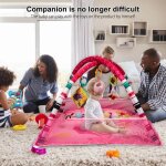 Blgunsav tapis d�veil b�b� �volutif pour fille garcon rose.