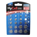 Blister de 24 piles boutons de 1. 5 � 3 volts - hycell
