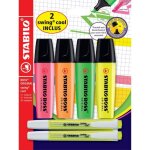 Blister x 4 surligneurs stabilo boss original + 2 swing cool 2 swing cool inclus