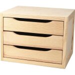 Bloc 3 tiroirs en pin massif - servary - campagne - a monter soi - m�me