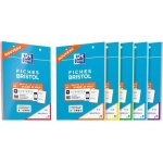 Fiches bristol - non spcifi - a5 - 30 fiches - bordures couleurs alatoires - 210g
